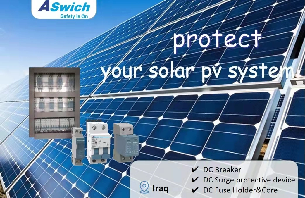 Aswich Hot Selling DC 1000V 30A Fuse Holder Solar PV Fuse Base Switch for Two Fuse Links TUV CE